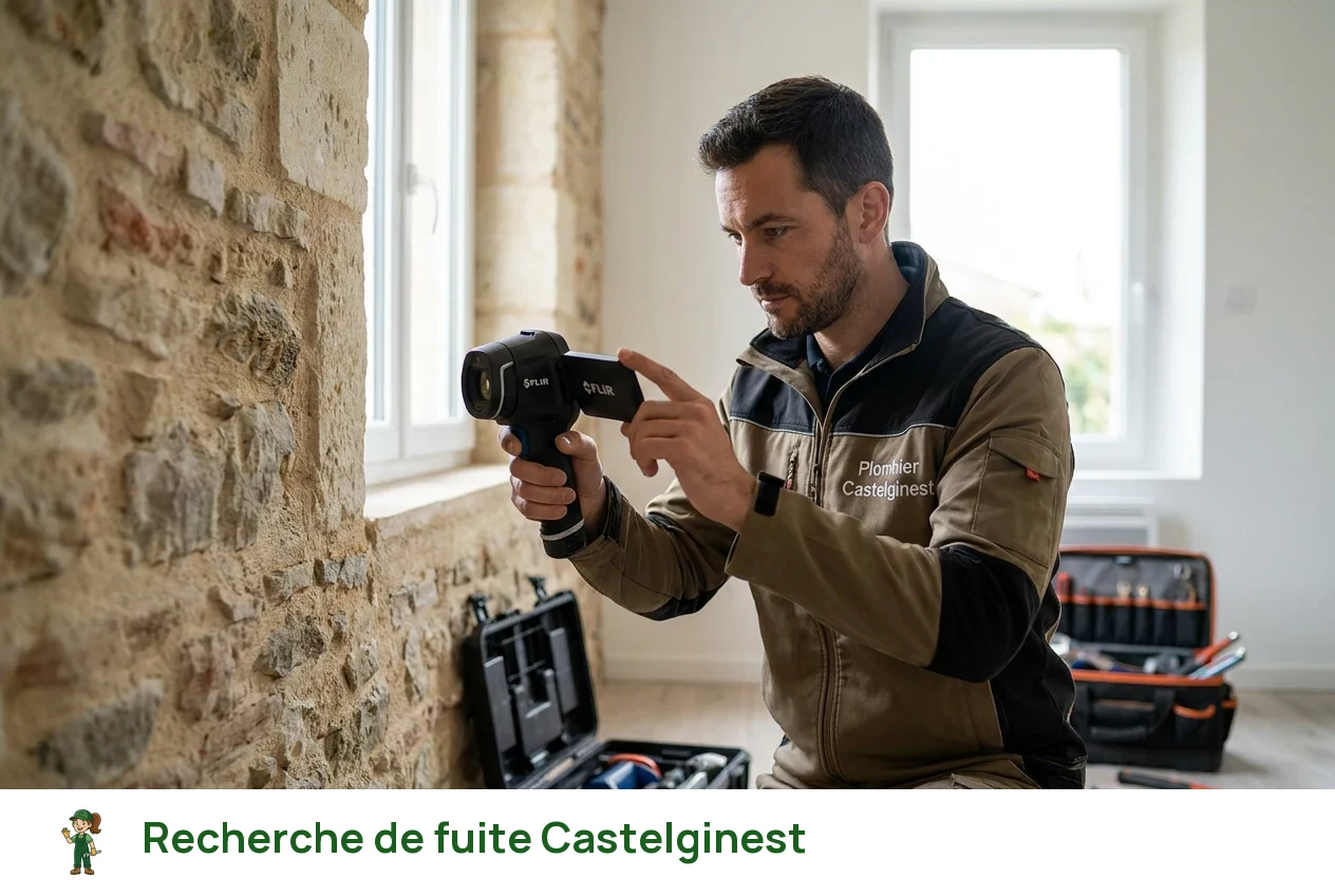 Recherche de fuite à Castelginest