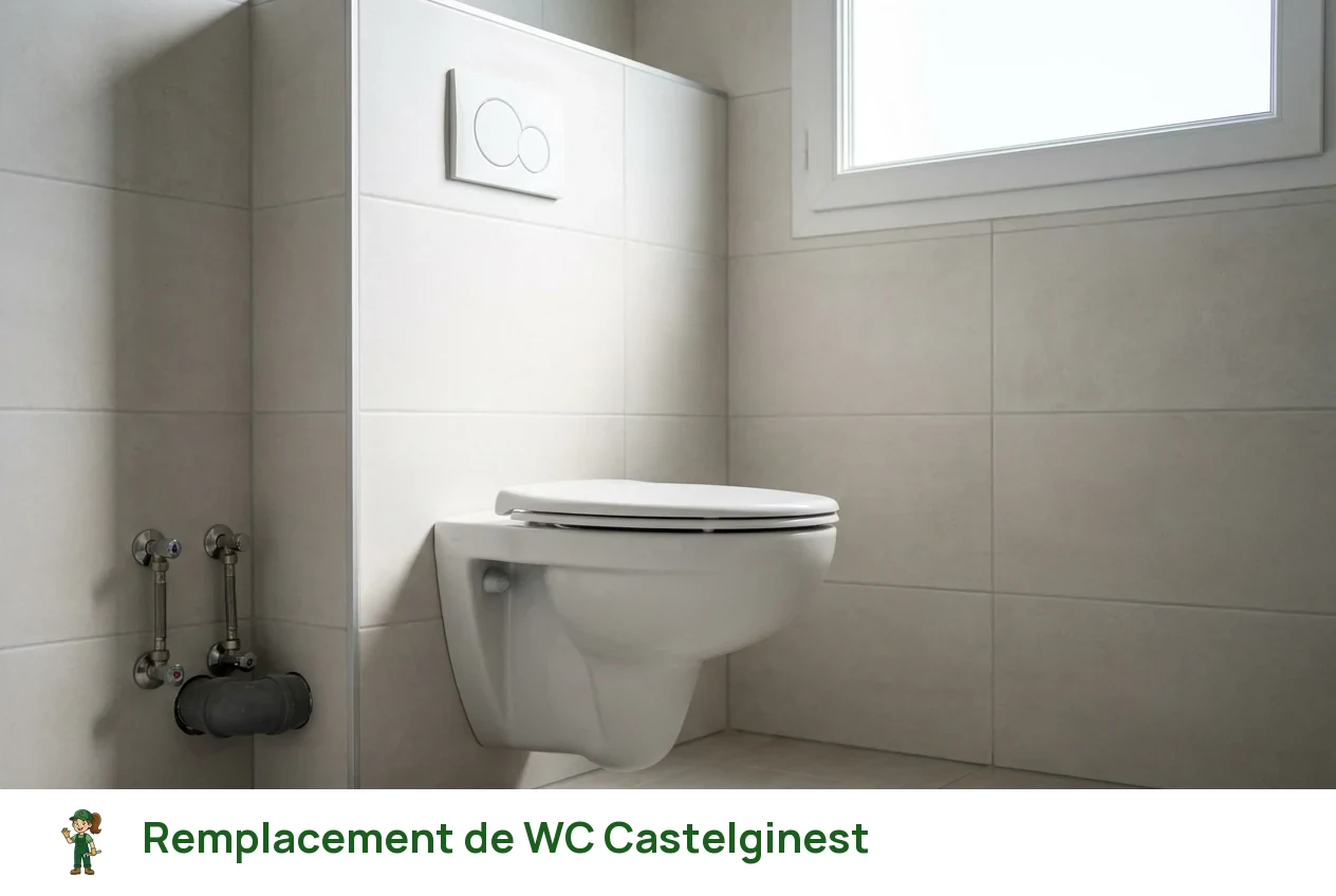 Remplacement de WC à Castelginest