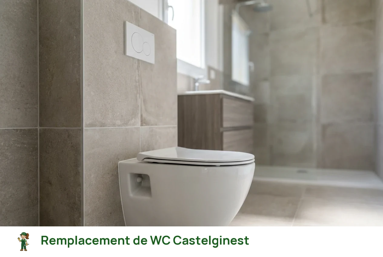 Remplacement de WC à Castelginest