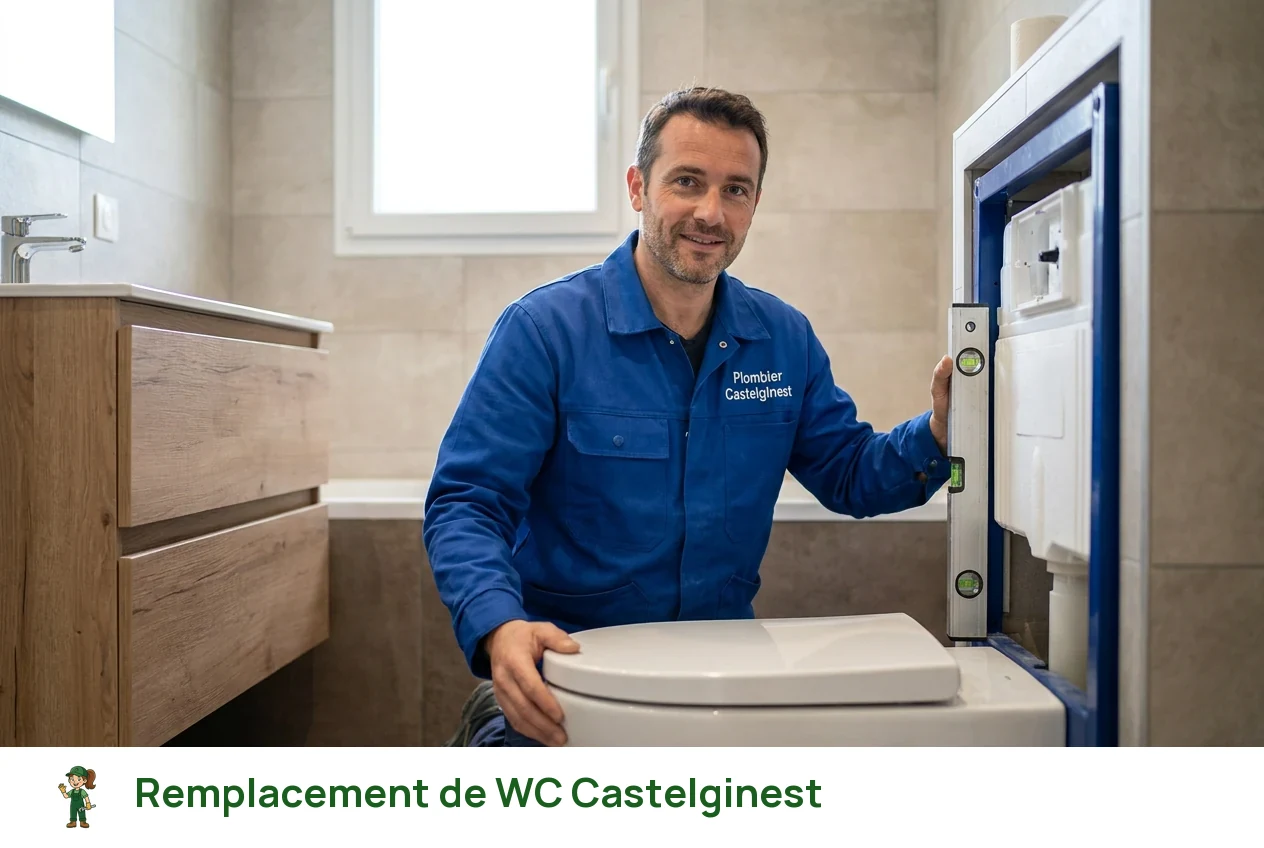 Remplacement de WC à Castelginest